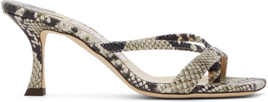 Jimmy Choo Black & White Maelie 70 Sandals