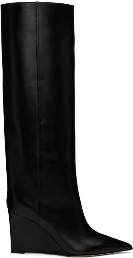 Jimmy Choo Black Blake 110 Calf-High Boots