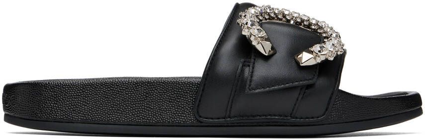 Jimmy Choo Fallon leather slides Black - Picture 5