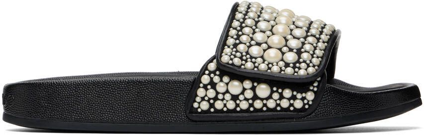 Jimmy Choo Black Fitz Slides - Picture 5