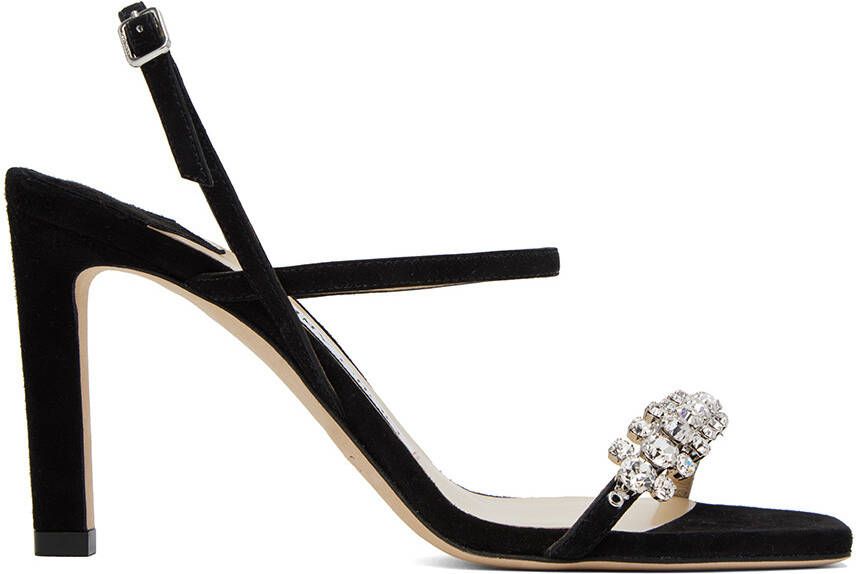 Jimmy Choo Meira 85mm crystal-embellished sandals Black