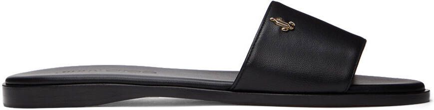 Jimmy Choo Black Minea Flat Sandals - Picture 5