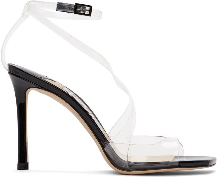 Jimmy Choo Black PVC Azia 95 Heels - Picture 5