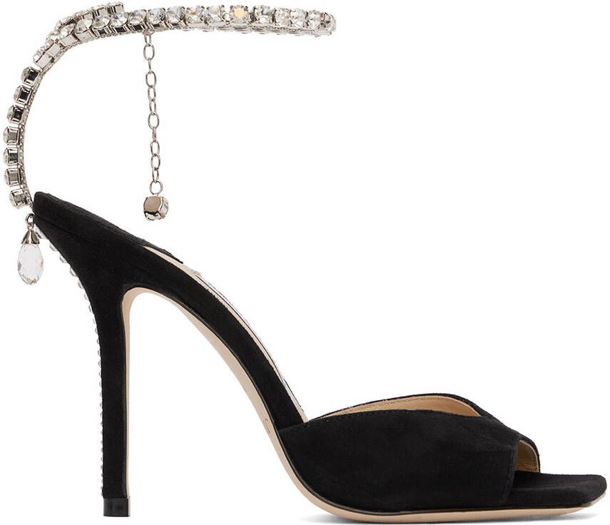 Jimmy Choo Black Saeda 100 Sandals - Picture 5