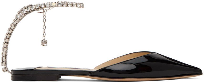 Jimmy Choo Saeda crystal-embellished ballerina shoes Black - Picture 5