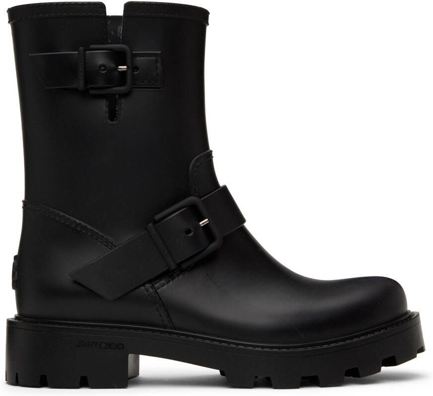 Jimmy Choo Black Yael Flat Boots