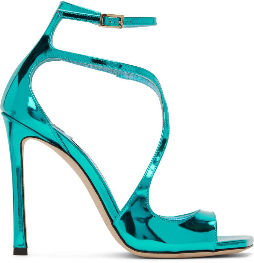 Jimmy Choo Blue Azia 110 Heeled Sandals - Picture 2
