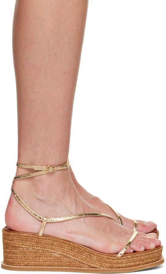 Jimmy Choo Gold Drive 60 Heeled Sandals - Picture 5