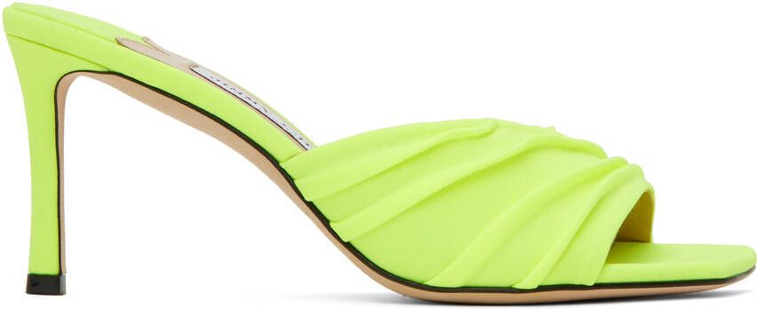 Jimmy Choo Basil 75mm open-toe mules Green - Picture 5