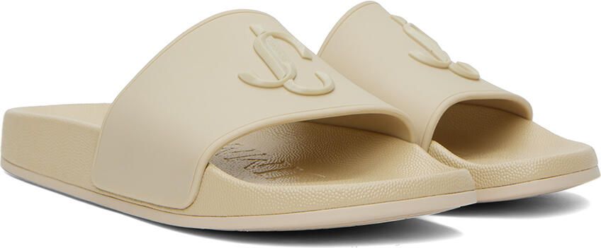 Jimmy Choo Port logo-plaque slides Neutrals - Picture 2