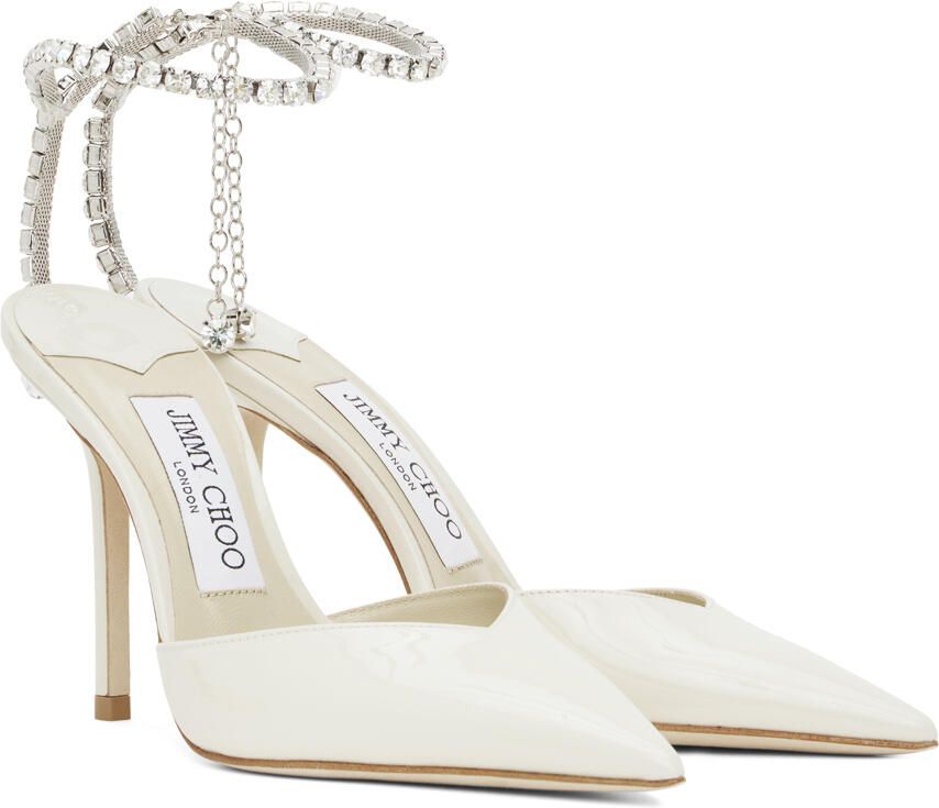 Jimmy Choo Beige Saeda 100 Heels - Picture 2