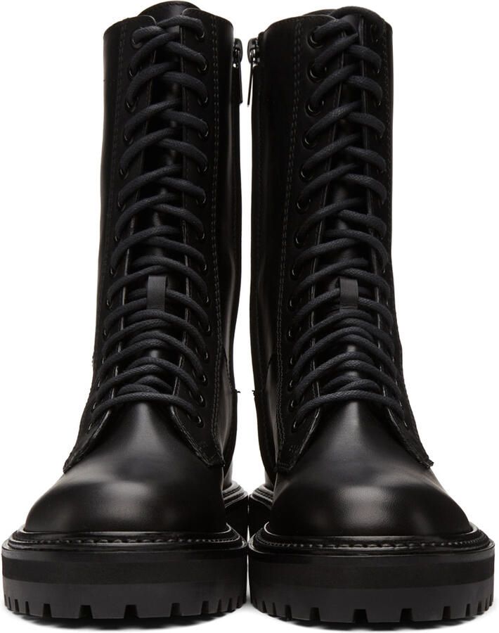 Jimmy Choo Black Cora Flat Tall Boots - Picture 5