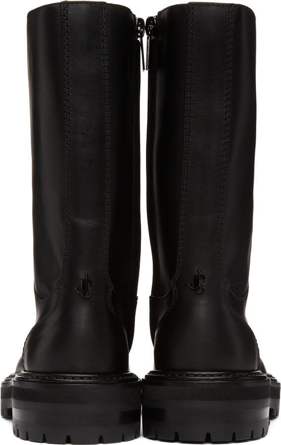 Jimmy Choo Black Cora Flat Tall Boots - Picture 3