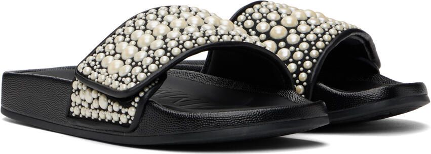 Jimmy Choo Black Fitz Slides - Picture 2