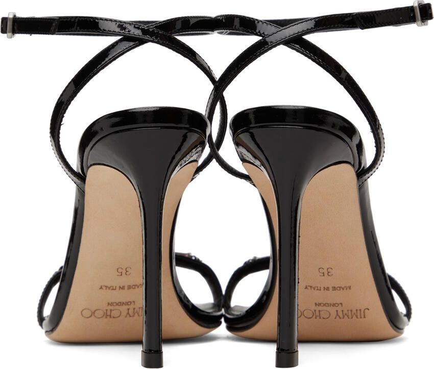 Jimmy Choo Black Jaxon 95 Heeled Sandals