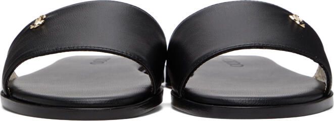 Jimmy Choo Black Minea Flat Sandals - Picture 4