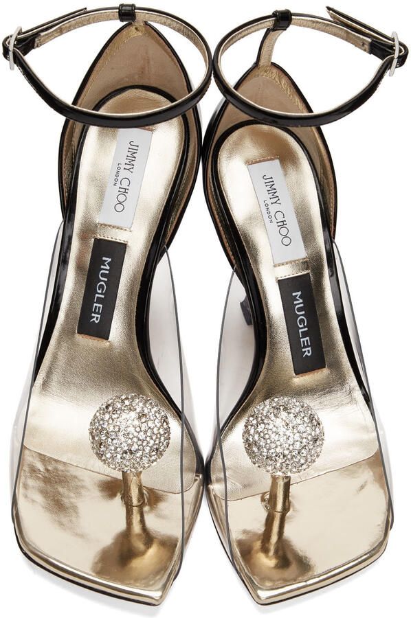 Jimmy Choo Black Mugler Edition Plexi Heeled Sandals - Picture 4
