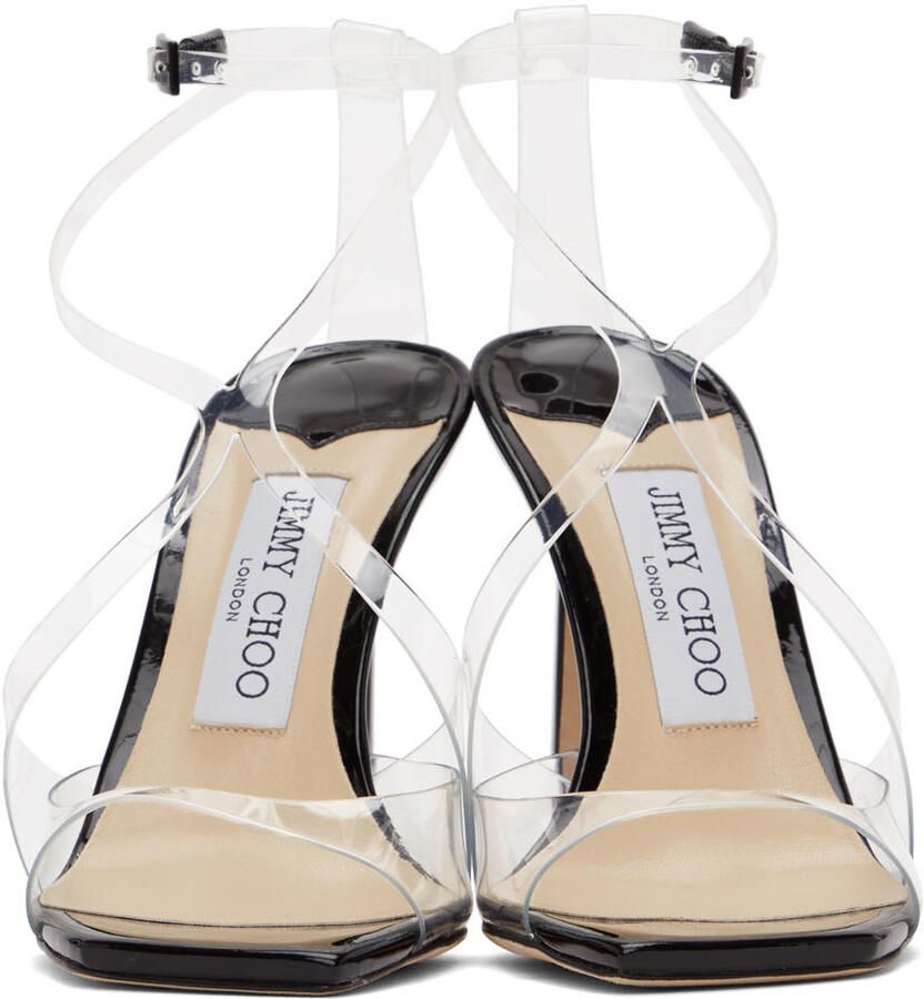 Jimmy Choo Black PVC Azia 95 Heels - Picture 2