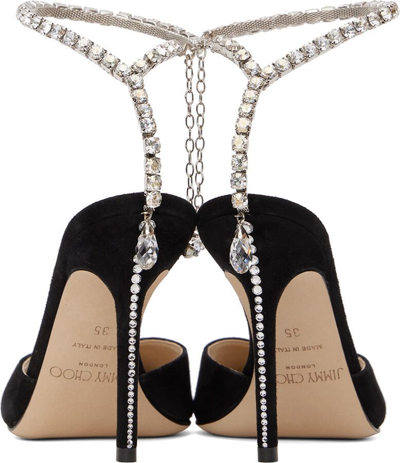 Jimmy Choo Black Saeda 100 Sandals