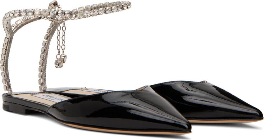 Jimmy Choo Saeda crystal-embellished ballerina shoes Black - Picture 2