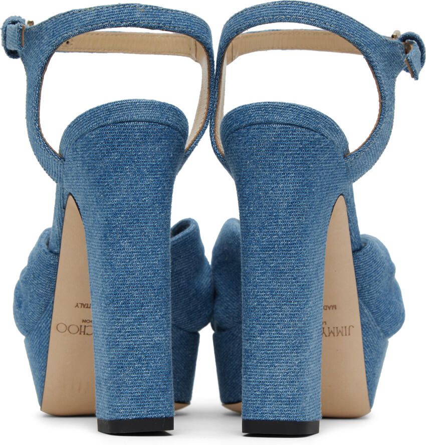 Jimmy Choo Blue Heloise 120 Heeled Sandals