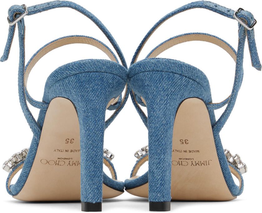 Jimmy Choo Blue Meira 85 Heeled Sandals