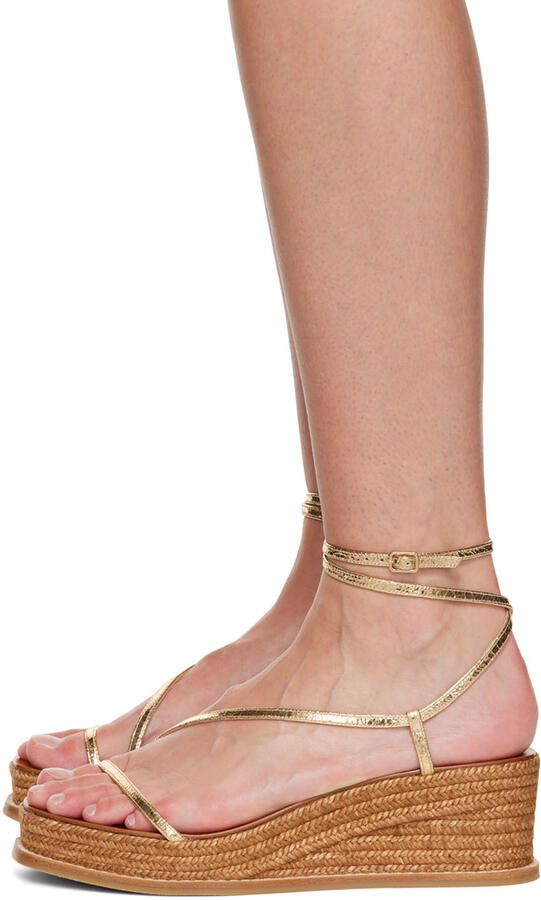 Jimmy Choo Gold Drive 60 Heeled Sandals - Picture 3