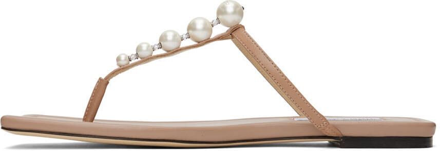 Jimmy Choo Pink Alaina Flat Sandals - Picture 4