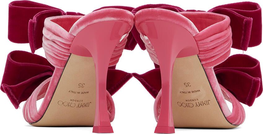 Jimmy Choo Pink Flaka Heeled Sandals - Picture 3
