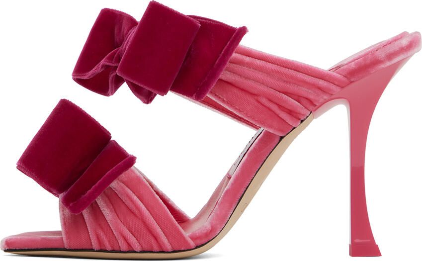 Jimmy Choo Pink Flaka Heeled Sandals - Picture 2