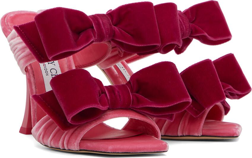 Jimmy Choo Pink Flaka Heeled Sandals