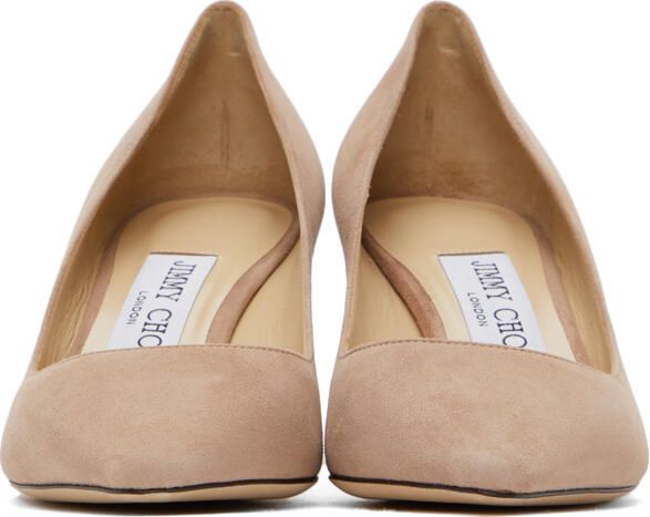 Jimmy Choo Pink Suede Romy 60 Heels - Picture 3