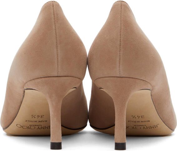 Jimmy Choo Pink Suede Romy 60 Heels - Picture 4