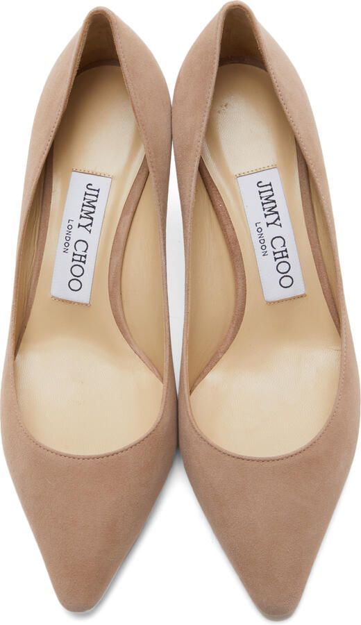 Jimmy Choo Pink Suede Romy 60 Heels