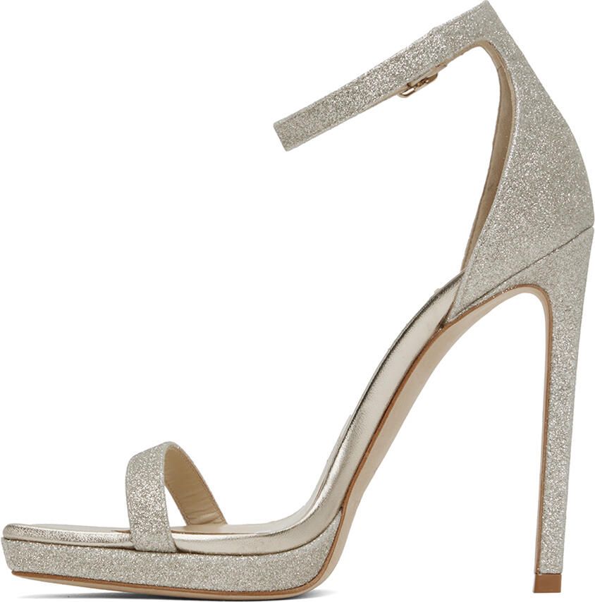 Jimmy Choo Silver Alva 120 Heeled Sandals - Picture 2
