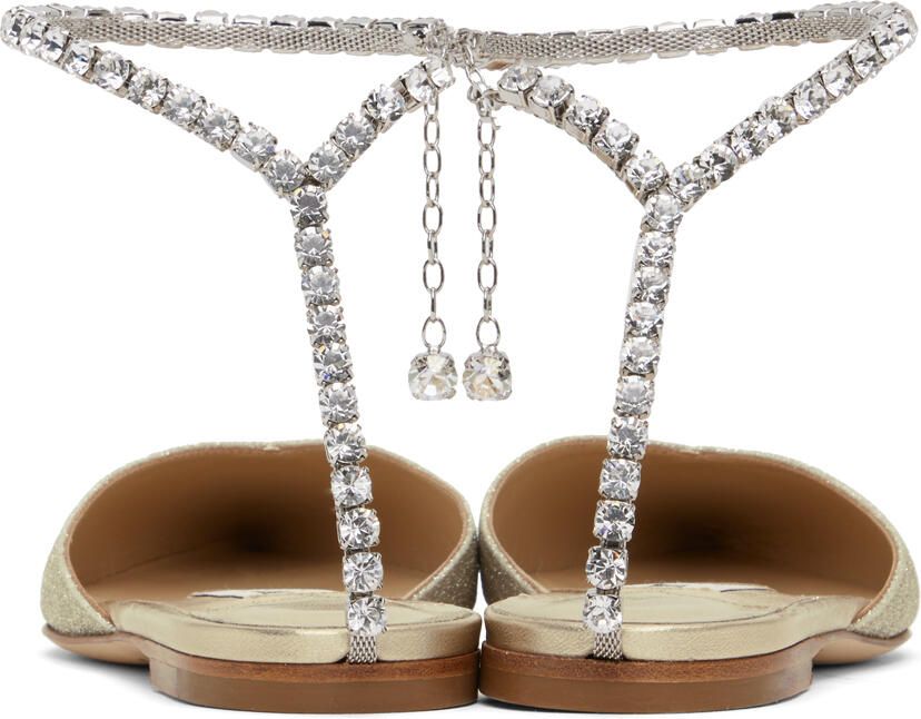 Jimmy Choo Silver Saeda Mules