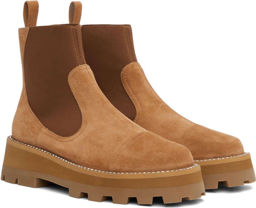 Jimmy Choo Tan Clayton Chelsea Boots - Picture 2