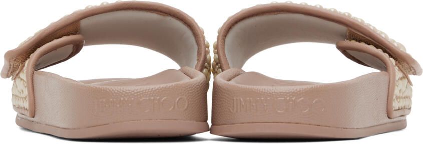 Jimmy Choo Taupe Fitz Slides - Picture 2