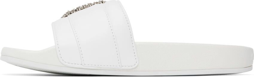 Jimmy Choo Fallon leather slides White - Picture 4