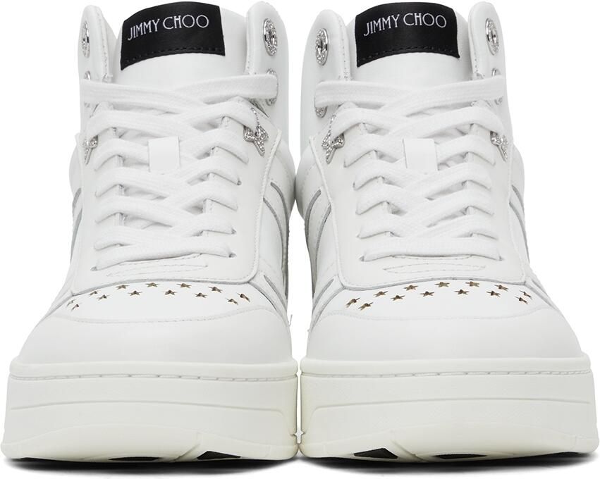 Jimmy Choo White Hawaii Hi Top F Sneakers - Picture 2