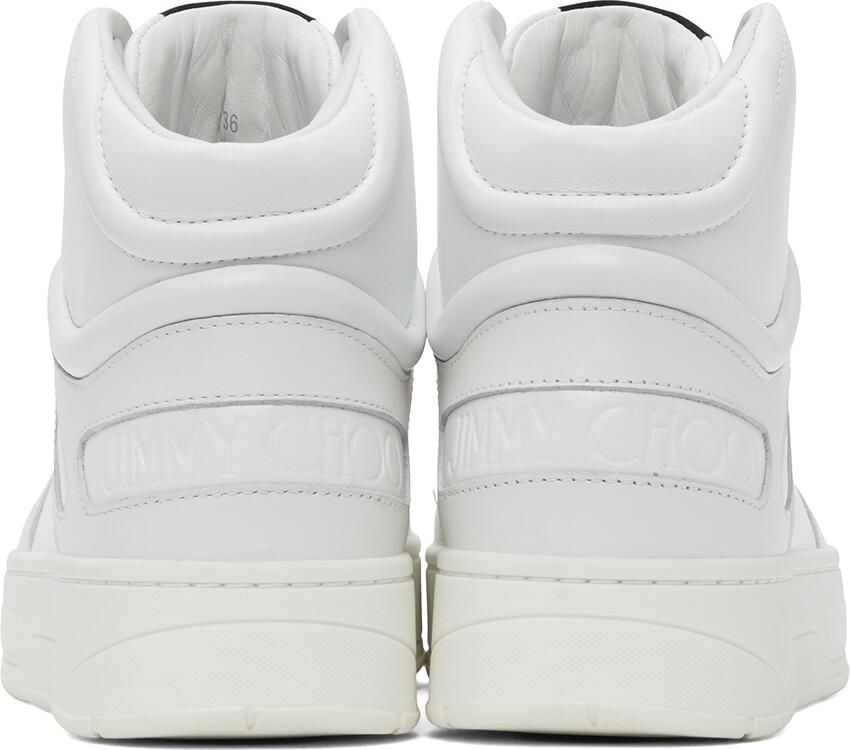 Jimmy Choo White Hawaii Hi Top F Sneakers