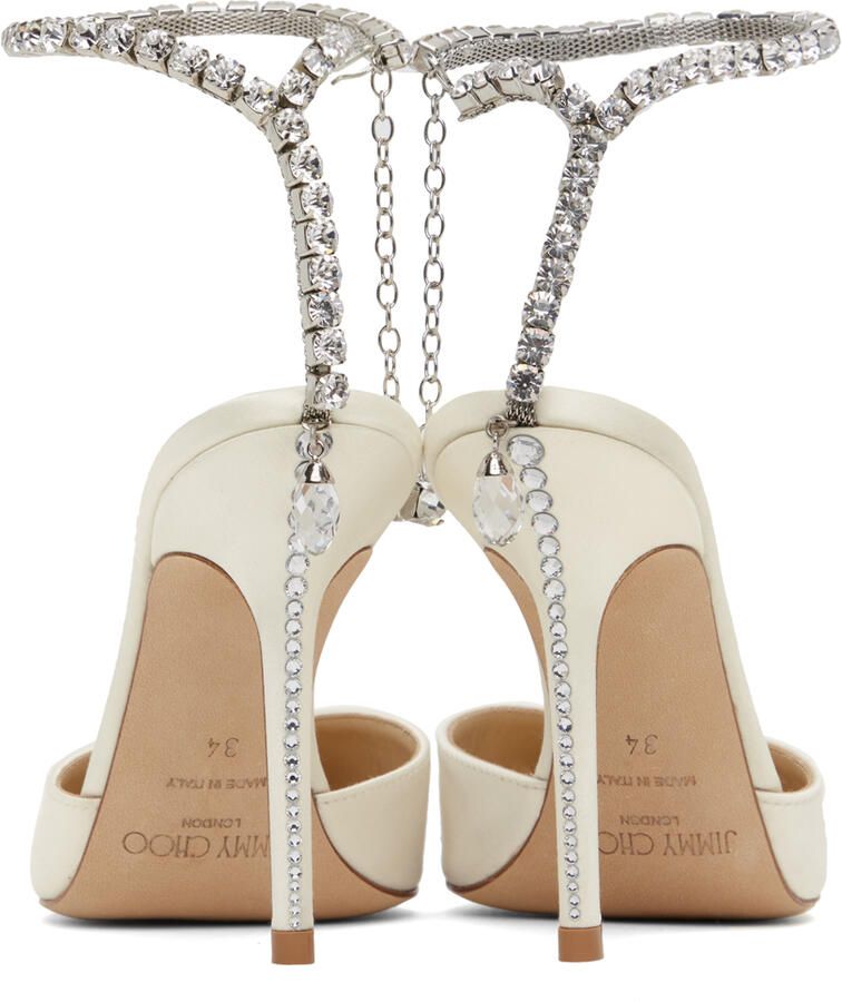 Jimmy Choo White Saeda 100 Heels