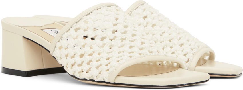 Jimmy Choo White Themis 45 Heeled Sandals - Picture 2