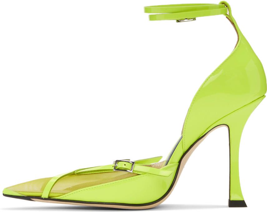Jimmy Choo Yellow Mugler Edition Strap Pump Heels - Picture 3