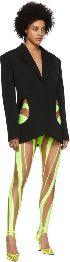 Jimmy Choo Yellow Mugler Edition Strap Pump Heels - Picture 4