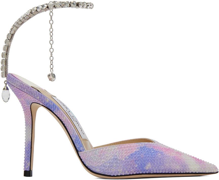 Jimmy Choo Saeda 100mm pointed-toe pumps Purple