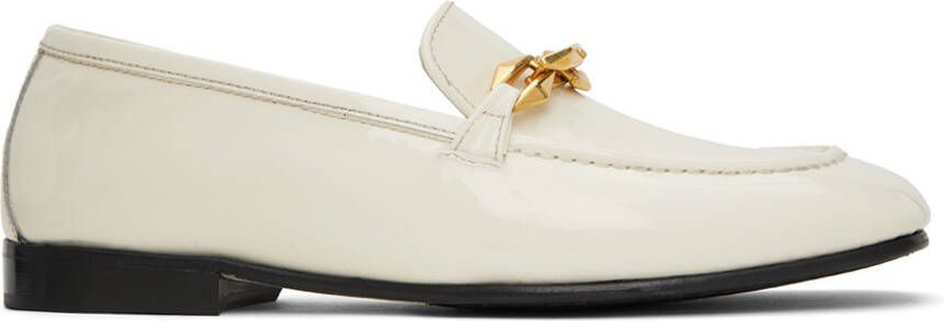 Jimmy Choo Off-White Diamond Tilda Loafers