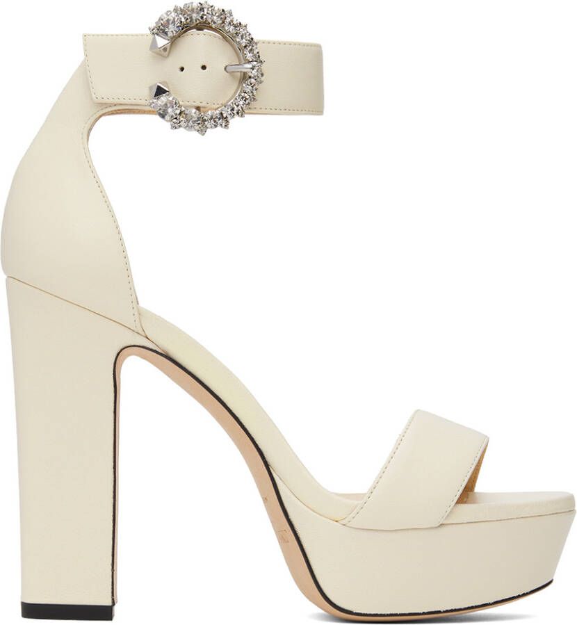 Jimmy Choo Off-White Mionne 120 Sandals - Picture 5