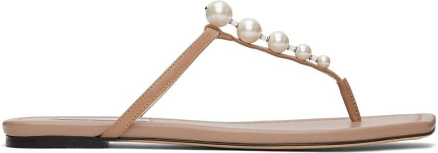 Jimmy Choo Pink Alaina Flat Sandals - Picture 5