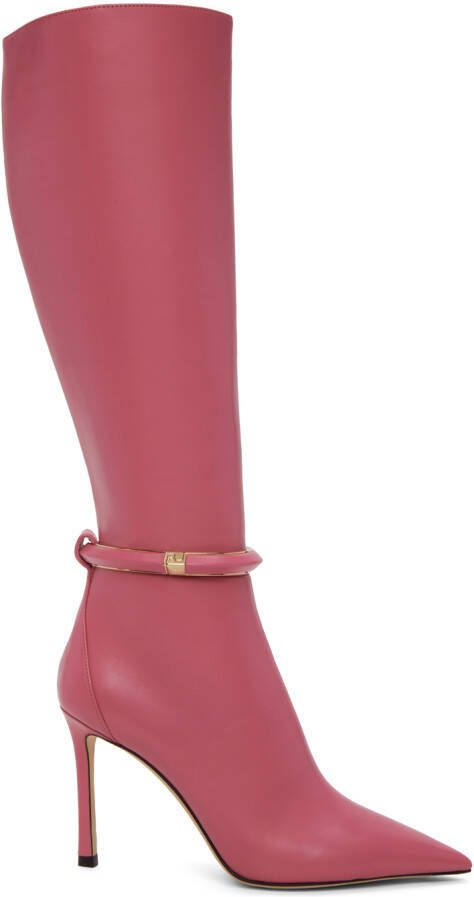 Jimmy Choo Pink Dreece 95 Boots